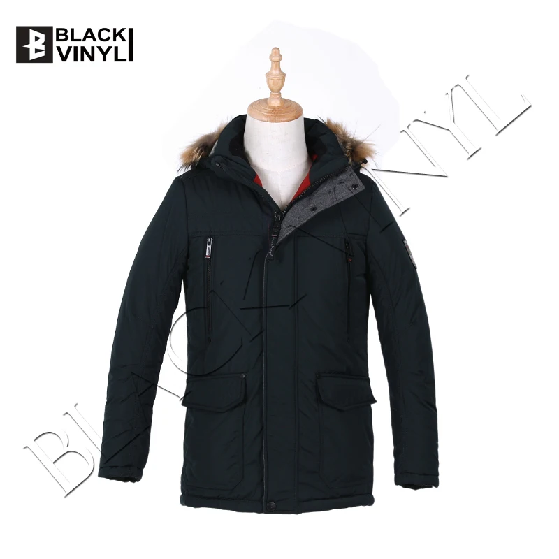 

BLACK VINYL TEENAGER BOYS` WINTER COLLECTION JACKET CASUAL PADDED COAT ALASKA