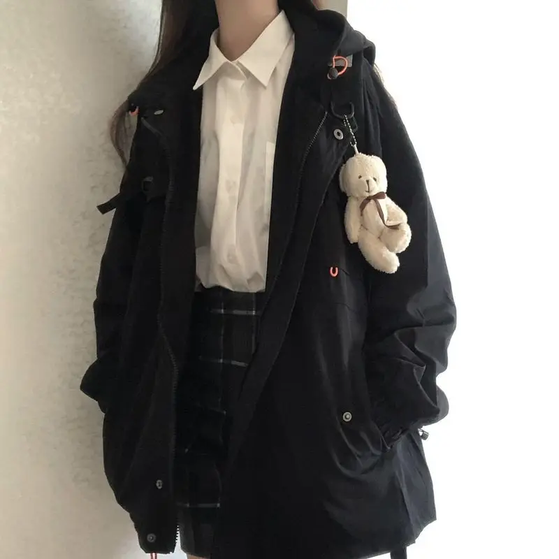 Techwear jacket Women Korean loose unisex long-sleeved