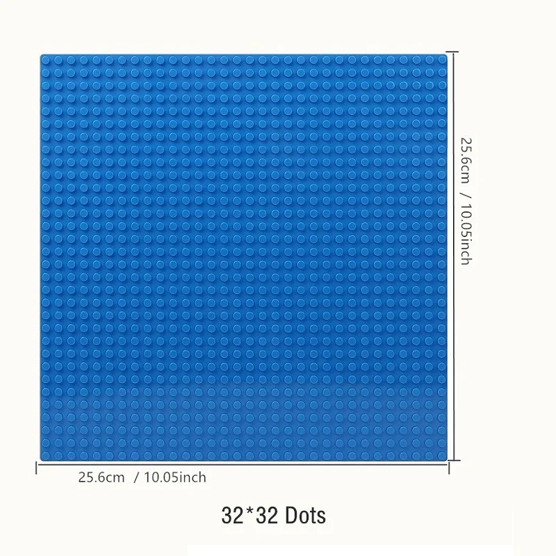Large Building Blocks Baseplate for Creative Play - DIY Plastic Plate for Kids' Toy Construction