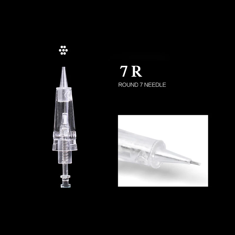 the7R needles 30pcs Профессиональный татуировки беспроводной Перманентный макияж для бровей карандаш для губ ручка с картриджем иглы 35000 об/мин - Цвет: the7R needles 30pcs
