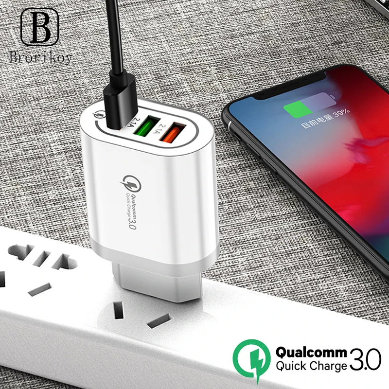 Зарядное устройство Quick Charge 3 0 18 Вт для Samsung iPhone штепсельная вилка европейского
