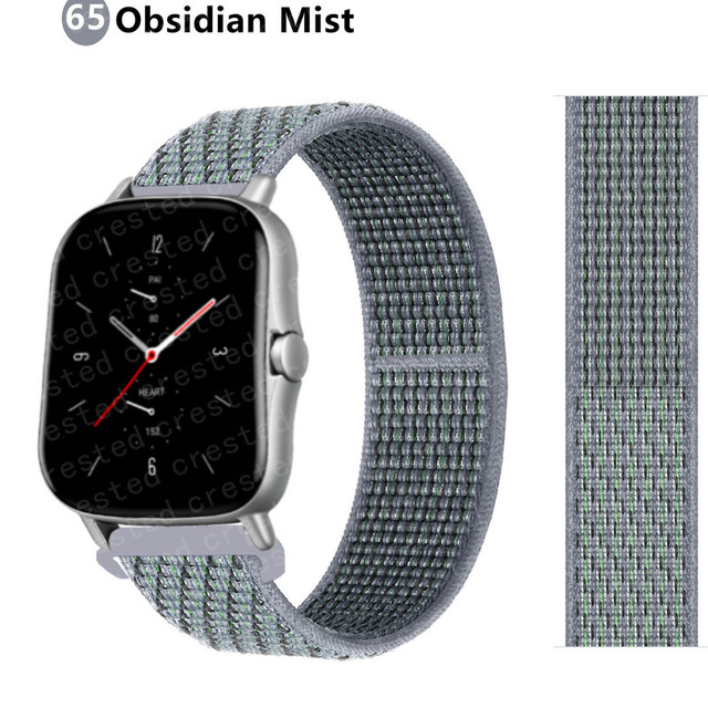 Nylon band For Amazfit GTS/2/2e/GTS2 Mini/GTR 3 Pro 42mm/47mm/GTR2/2e/stratos 2/3 Sport Loop Bracelet Amazfit bip strap