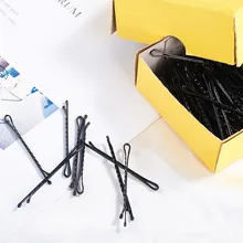 Черный и белый с рисунком длинные на заколке боковой зажим стальной проволоки в штучной упаковке прямой шаблон клип bo wen jia невесты студия u-образный волос Cl