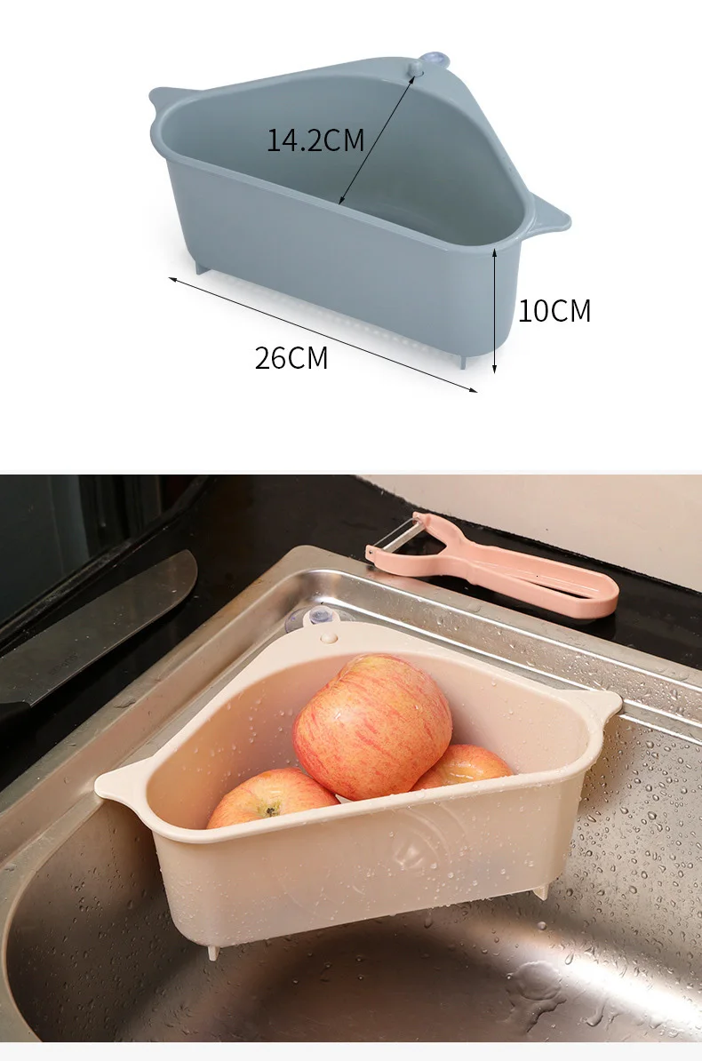 Кухонная треугольная раковина корзина для хранения фруктов и овощей многофункциональная Съемная стойка для хранения овощей