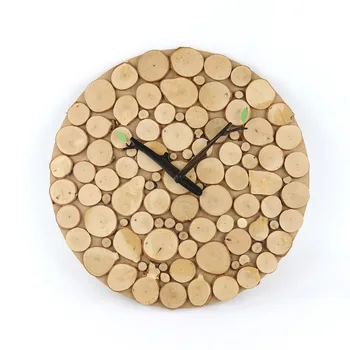 

Northern European-Style Clock Clock Wood Wall Clock Mute Living Room Minimalist Modern Cool Glorious Clock