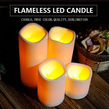 

LED Electronic Flameless Light Cylindrical Swing Candle Lights Battery Operated for Wedding Party Festival Decoration