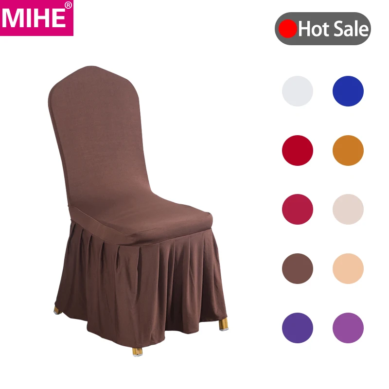 

MIHE Modern Solid Wedding Banquet Chair Cover Spandex Stretch Elastic Chair Covers Hotel Office Kitchen Dining Seat Covers YZT08
