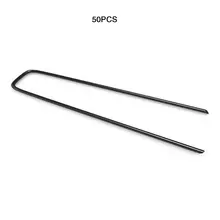 U-образные гвозди оцинкованные стальные гвозди оцинкованная черная краска Садоводство дерн фиксированные гвозди тканевые гвозди анти-травяные гвозди