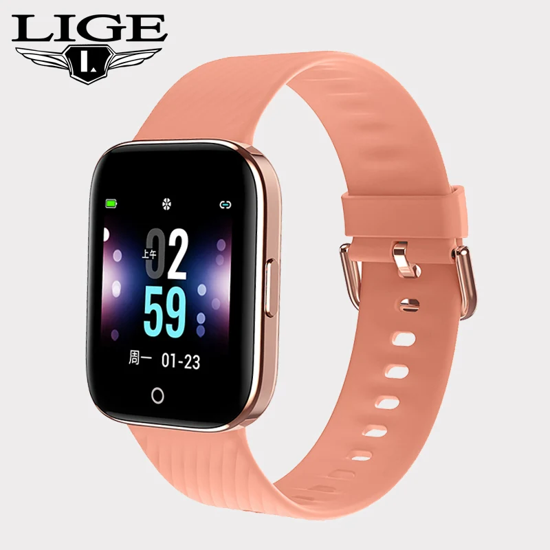 

2019 LIGE New Smart Watch Women Men IP68 Waterproof Smart Watch Heart Rate Sleep Monitoring Information Reminds Sport smartwatch