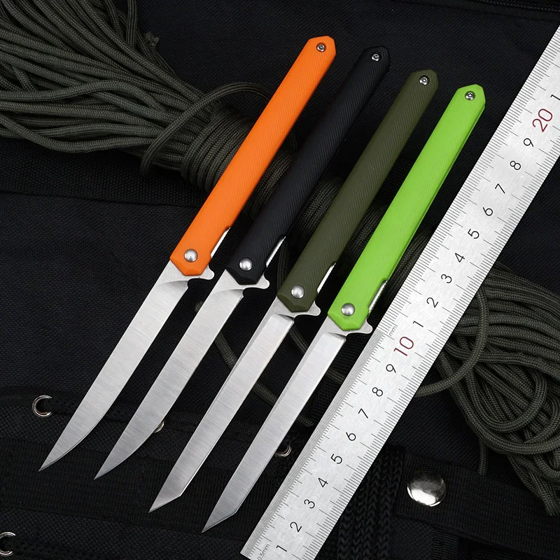 OLITANSFoldingPenKnifeD2TantoBladePocketKnifeG10Handle