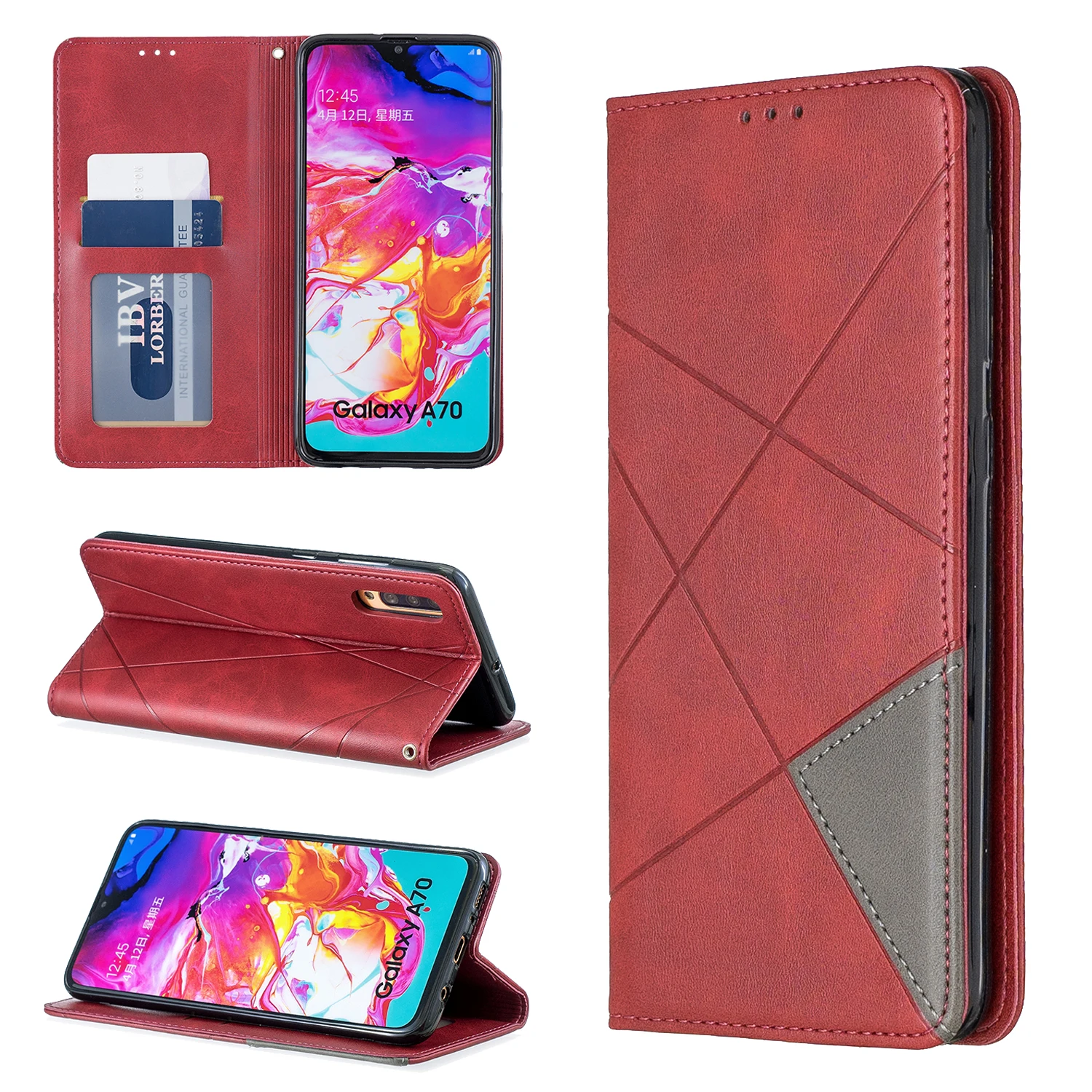Кожаный флип-чехол для samsung Galaxy A71 A70 A750 A51 A50 A50S A40 A30 A30S A20 A20S A20E A10 A10S A10E A7 J4 J6 плюс Чехол
