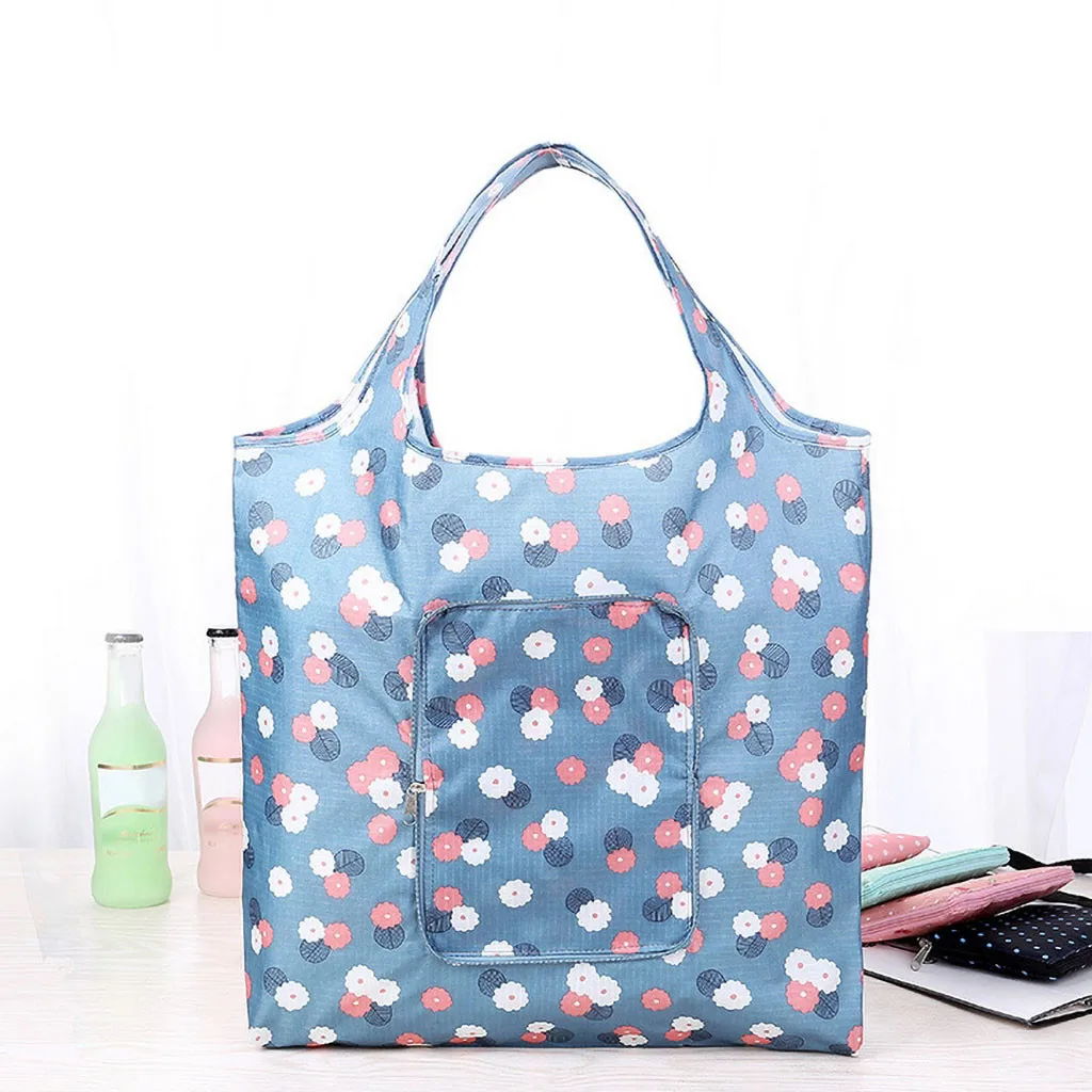 Цветок складные сумки многоразового использования для покупок складной Бакалея нейлоновая Эко сумка-тоут сумка Для женщин сумка для покупок на плечо, сумки в руку#50