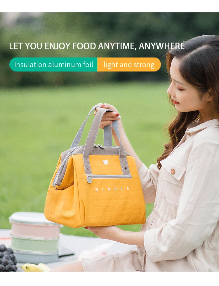 Portable Lunch Bag New Thermal Insulated Lunch Box Tote Cooler Bag Bento Pouch Lunch Container School Food Storage Bags Portable Lunch Bag New Thermal Insulated Lunch Box Tote Cooler Bag Bento Pouch Lunch Container School Food Storage Bags