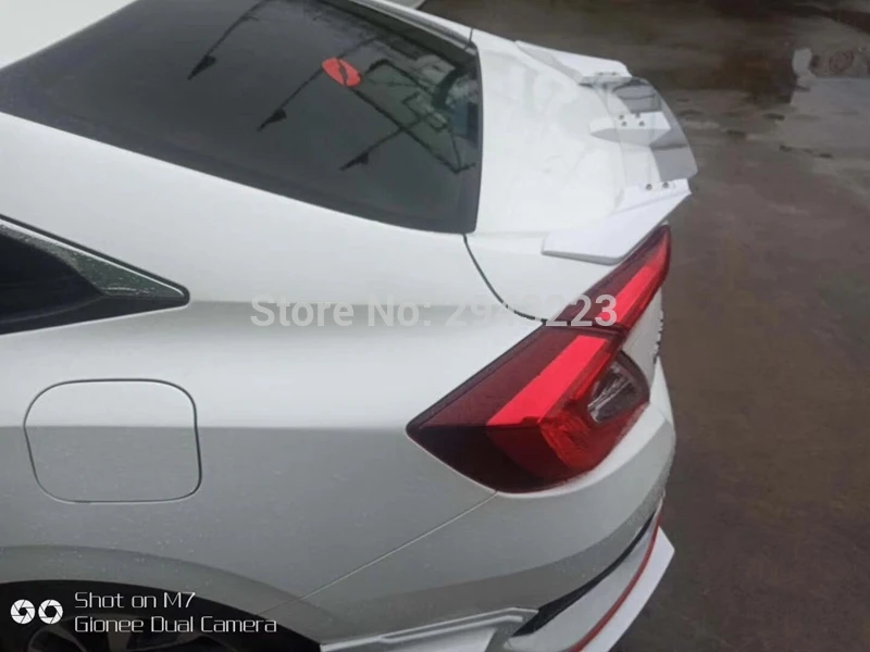 Автомобильный Стайлинг ABS пластик Неокрашенный задний спойлер на крышу багажника загрузки губ крыло для Honda Civic 10th седан спойлер