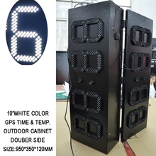 10 дюймов gps время и температура gps Функция светодиодный дисплей белый цвет наружный шкаф с двойной стороны