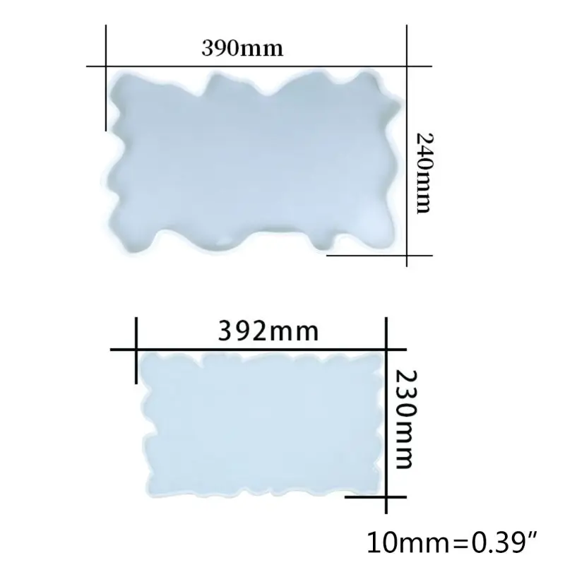 

Crystal Epoxy Resin Mold Irregular Coaster Tray Casting Mould Handmade DIY Craft R9JE