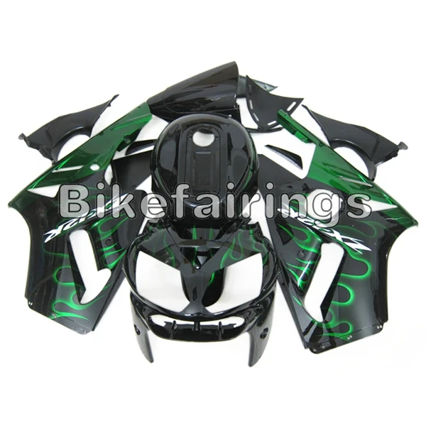 Черные зеленые Обтекатели с языками пламени для Kawasaki ZX12R 2000 2001 Кузов ABS пластик ZX 12R 00 01 впрыска ZX-12R 00 01 обвес корпуса - Цвет: As Picture Shown