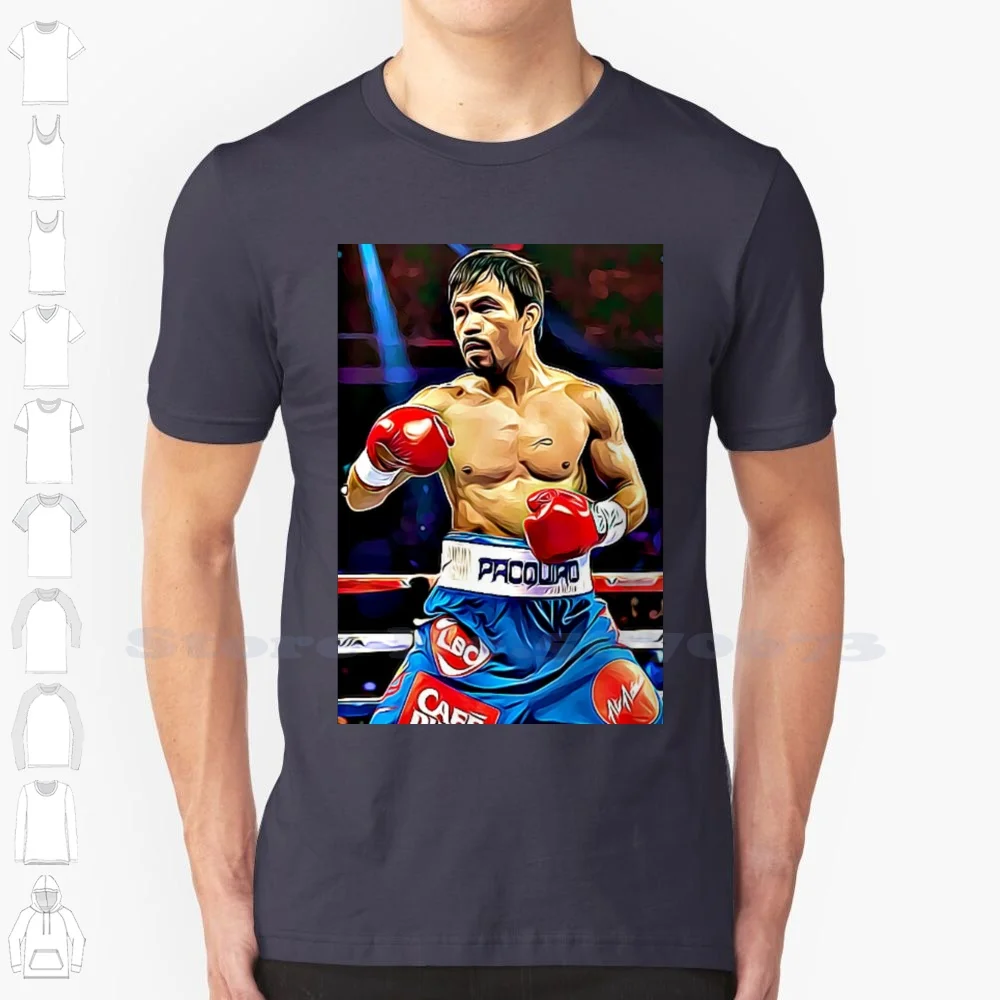 

Футболка Manny Pacquiao из 100% чистого хлопка с легендой о мировом боксе, легенда Манни Pacquiao, чемпион мира по боксу, Филиппины