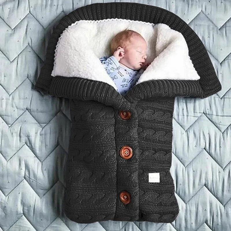 Warm-Baby-Blanket-Knitted-Newborn-Swaddle-Wrap-Soft-InfantSleeping-Bag-Footmuff-Cotton-Envelope-For-Stroller-Accessories (2)