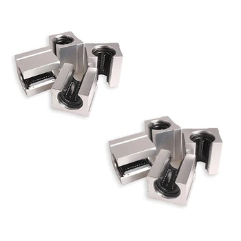 

4x Aluminum Linear sliding block Motion Router Solid Block C Silver (SBR20UU,20mm)