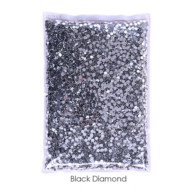 Wholesale Jelly AB Resin Non Hot Fix Rhinestones Cтразы Flatback Plastic Crystals Strass Glitters Stone Bulk Big Package for DIY Black Diamond
