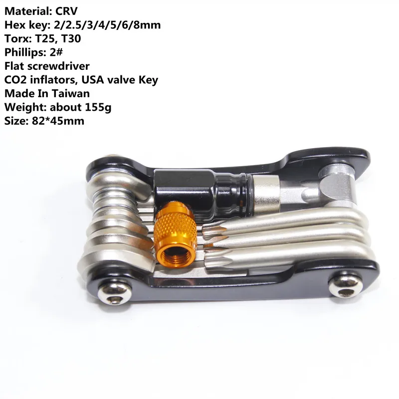 Велосипедный складной инструмент набор для ремонта шин Мультитул велосипедный ключ цепь отвертки резак выключатель велосипедные аксессуары
