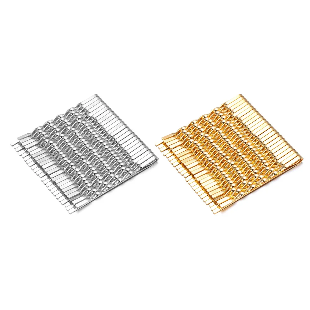 Hair Clips 24pcs/set 5.5cm Metal Barrettes Gold Silver Spiral Bobby Pins Women Girls Hair Styling Accessories