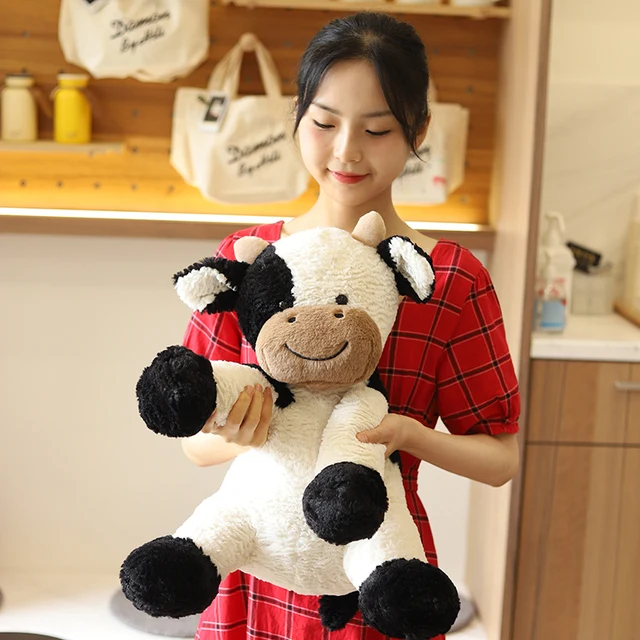 Cute Sitting Milk Cow Cartoon Plush Toy New Design Lifelike Cattle Plushie Doll Kawaii Room Decor Stuffed Toys For Children 6 Cute Sitting Milk Cow Cartoon Plush Toy New Design Lifelike Cattle Plushie Doll Kawaii Room Decor Stuffed Toys For Children 6