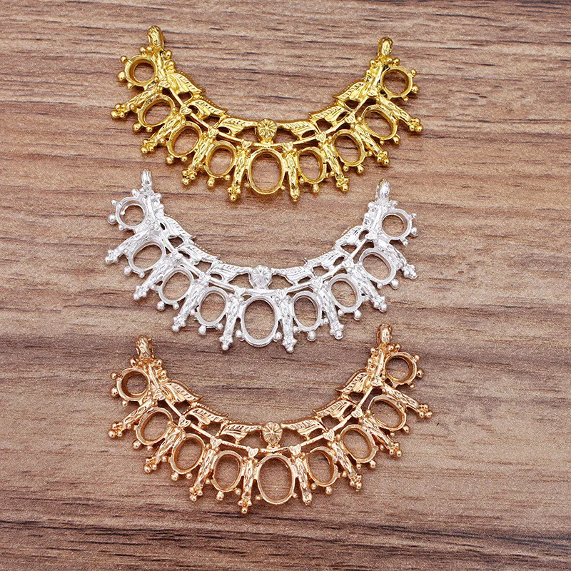 20 PCS 58.5x17mm Metal Alloy Multihole Pendant KC Gold Silver Plated Connectors Accessories For DIY Jewelry Making | Украшения и