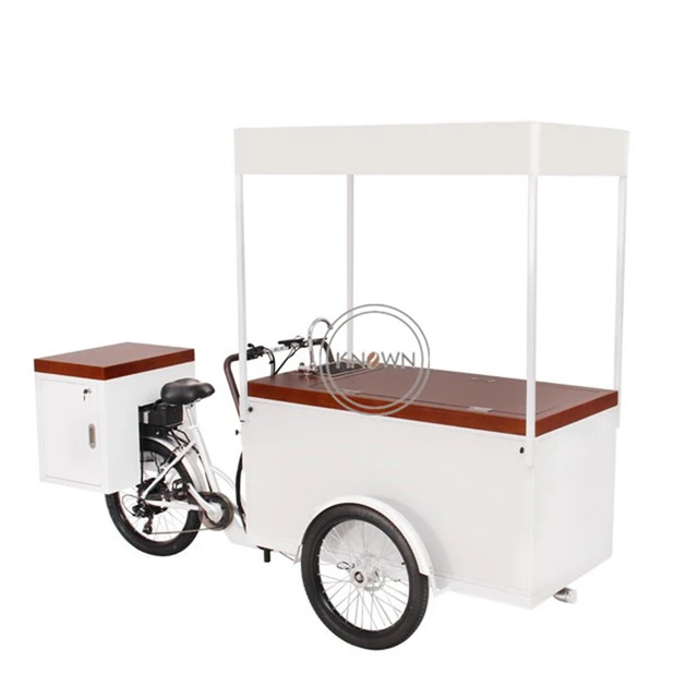 500w Electric Tricycle Ice Cream Freezer Cart Bike Bicycle With Water  System