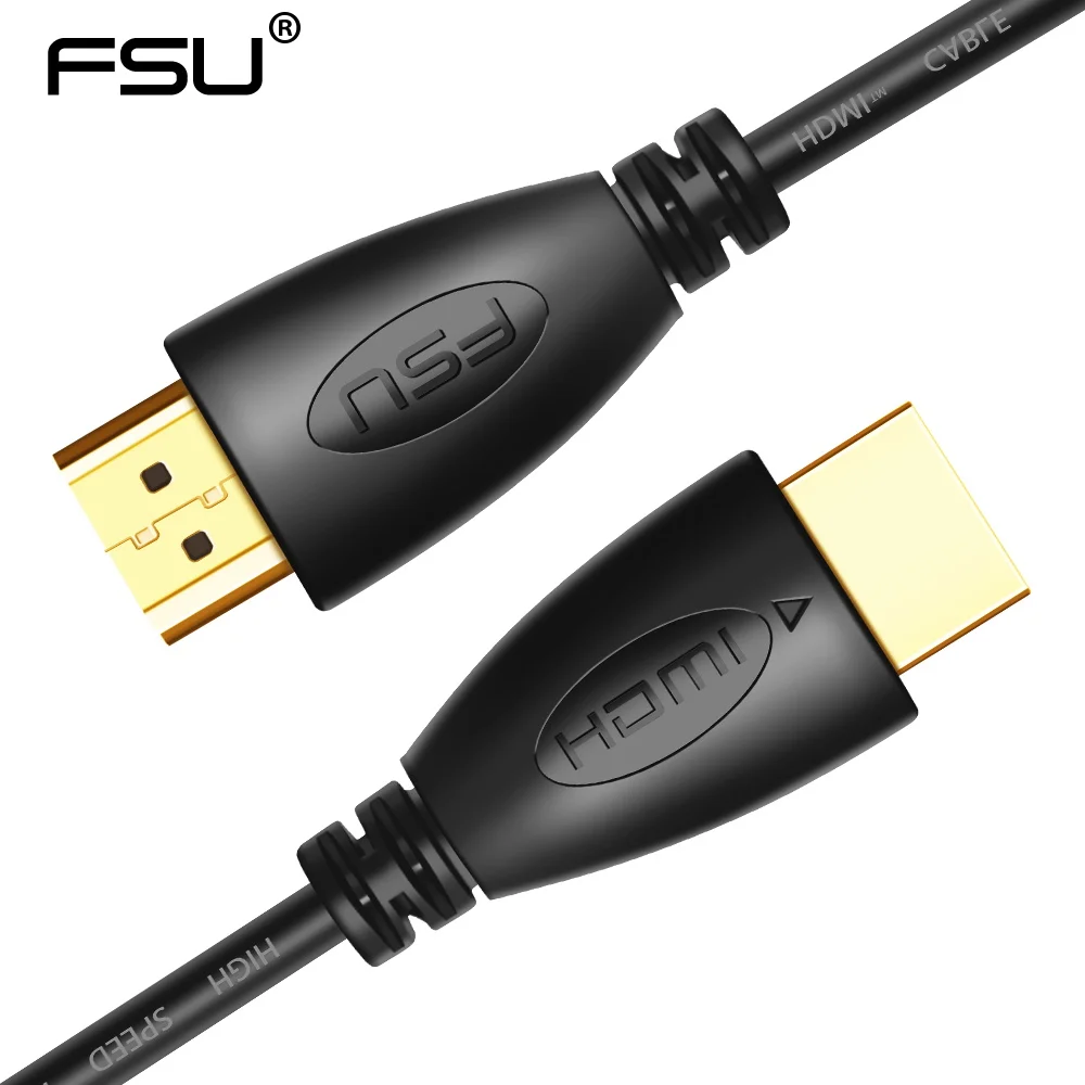 Кабель HDMI FSU 0 5 м 1 2 3 8 10 12 15 20 позолоченный Мужской hdmi сплиттер 4 1080P 3D кабель для
