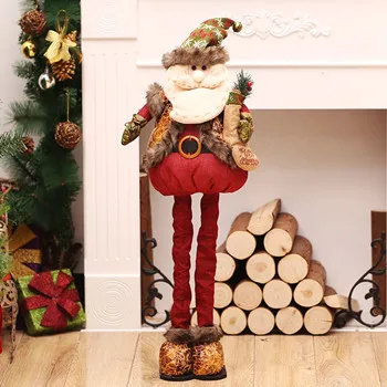 76 см Большая Стоящая Статуэтка Navidad Рождественские куклы Санта Клаус Снеговик новогодний Рождественский подарок Рождественская елка украшения - Цвет: Santa Claus