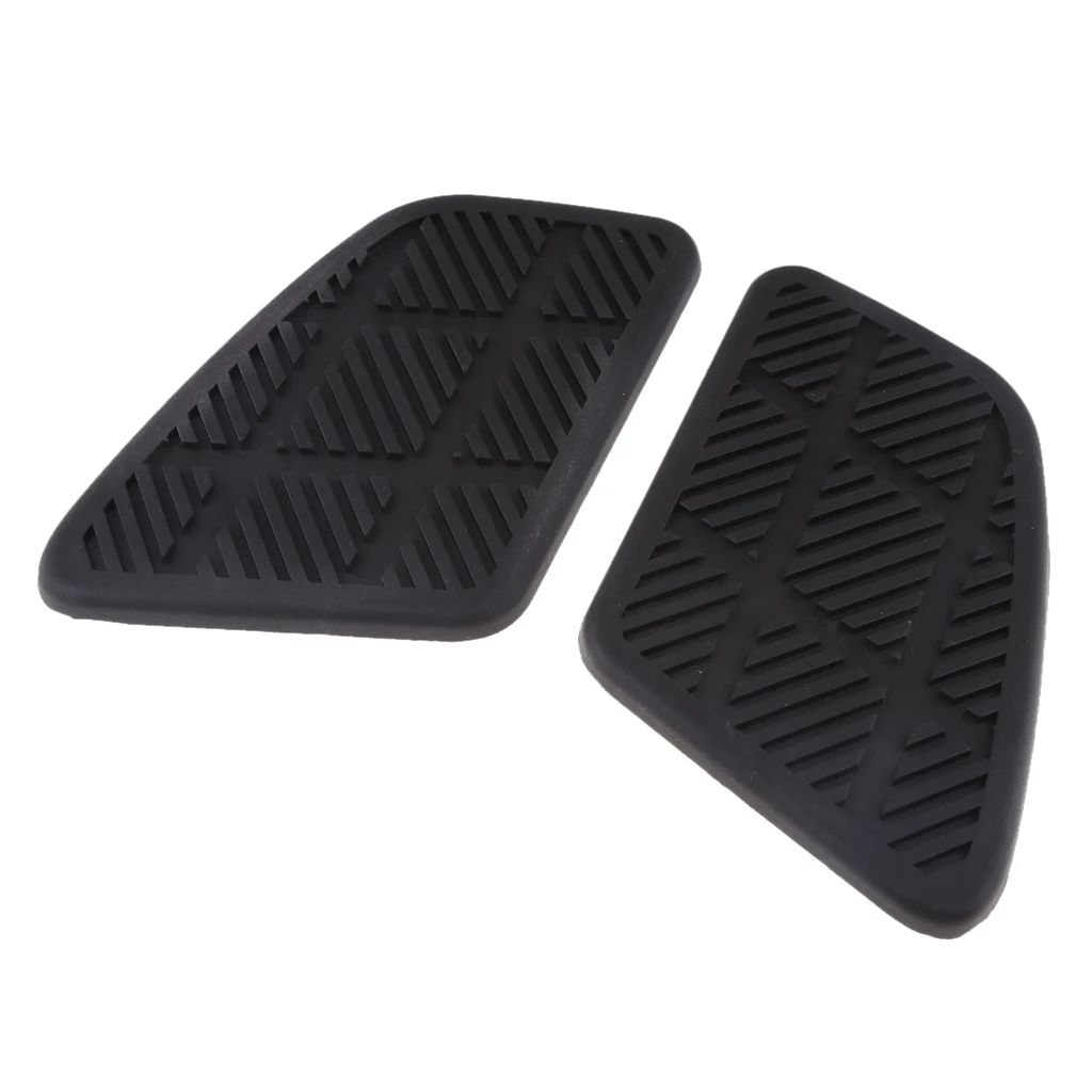 2 Pieces Motorcycle Gas Fuel Tank Rubber Pad Protector for Retro Cafe Racer