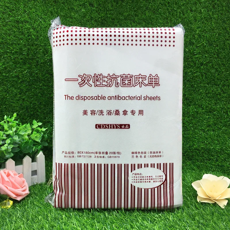 

Disposal Bed Sheet Oil Resistant Waterproof Massage Massage Beauty Salon Sheet Antibacterial Nonwoven Fabric 80x180 Mattress Foo