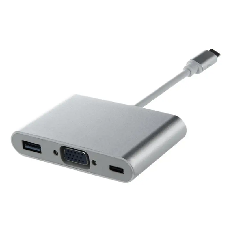 

USB-C to VGA Female + USB A 3.0 Female + USB Type C Female adapter(114504)