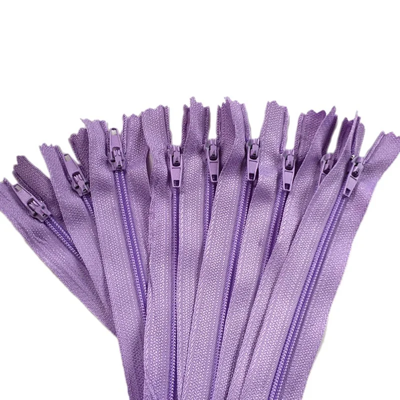 PURPLE Нейлоновая катушка молнии портной канализации ремесло 12 дюймов(30 см) Crafter's 10 шт - Цвет: PURPLE