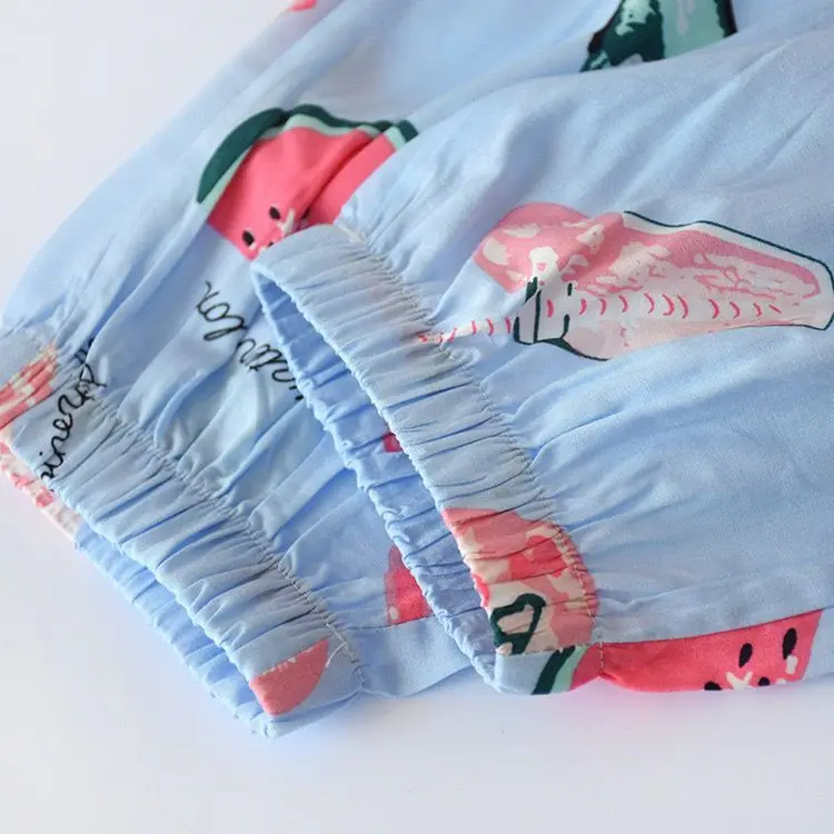 Sleep Bottom Women 100% Cotton Long Pant Home Pajamas Long Pants Big Size Casual Fashion Flower Sleepwear kPaCotAkoWka