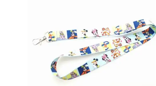 Стич Дональд Дак Гуфи мишки ключ ремешки значки DIY ID карты Держатели шеи ремни с