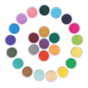 

1 Box 40800pcs 13/0 FGB&reg Opaque Glass Seed Beads Round 24 Colors Hole: 1mm