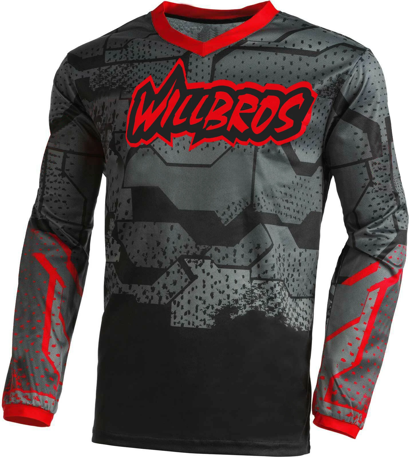

Jersey Racewear ATV Dirt Bike Offroad Cycling Long Sleeve Willbros Motor Summer T-shirt Mens