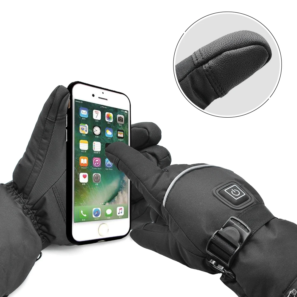WOSAWE мотоциклетные перчатки с подогревом водонепроницаемые Guantes Moto сенсорный экран батарея питание Мотогонки Зимние перчатки для катания
