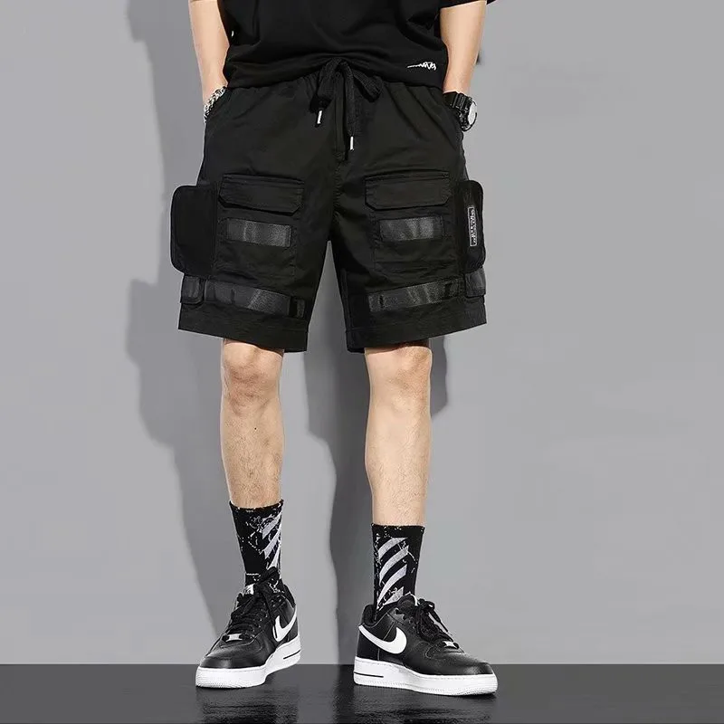 casual shorts for men Cargo Shorts Men Cool Summer off Sale Casual Men Short Pants Brand Clothing Techwear Men Black White Jogger Shorts ropa hombre casual shorts for women