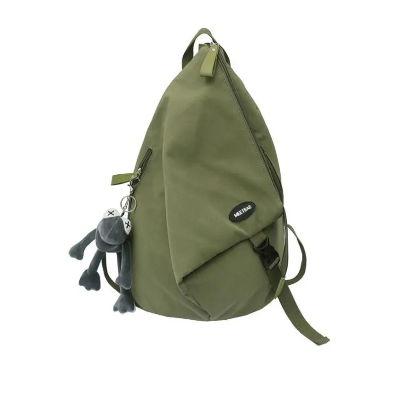 Mochila de Nylon impermeable para mujer, bolso escolar para estudiantes, mochila de personalidad a la moda para adolescentes, novedad de Primavera de 2021