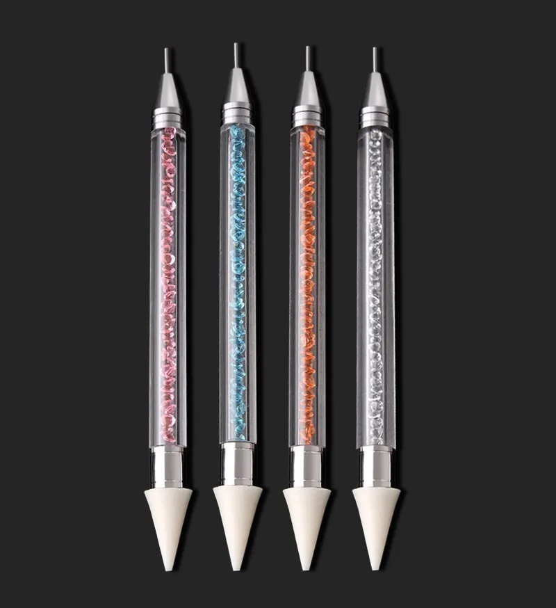 1pcs Multifunction Nail Dotting Pen Acrylic Crystal Stones Handle UV Gel Painting Picker Wax