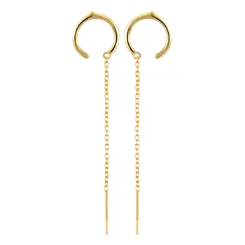 

100% real. Authentic 925 Sterling silver circle Dangle Earrings Tassel Long Fine jEWELRY tle1101