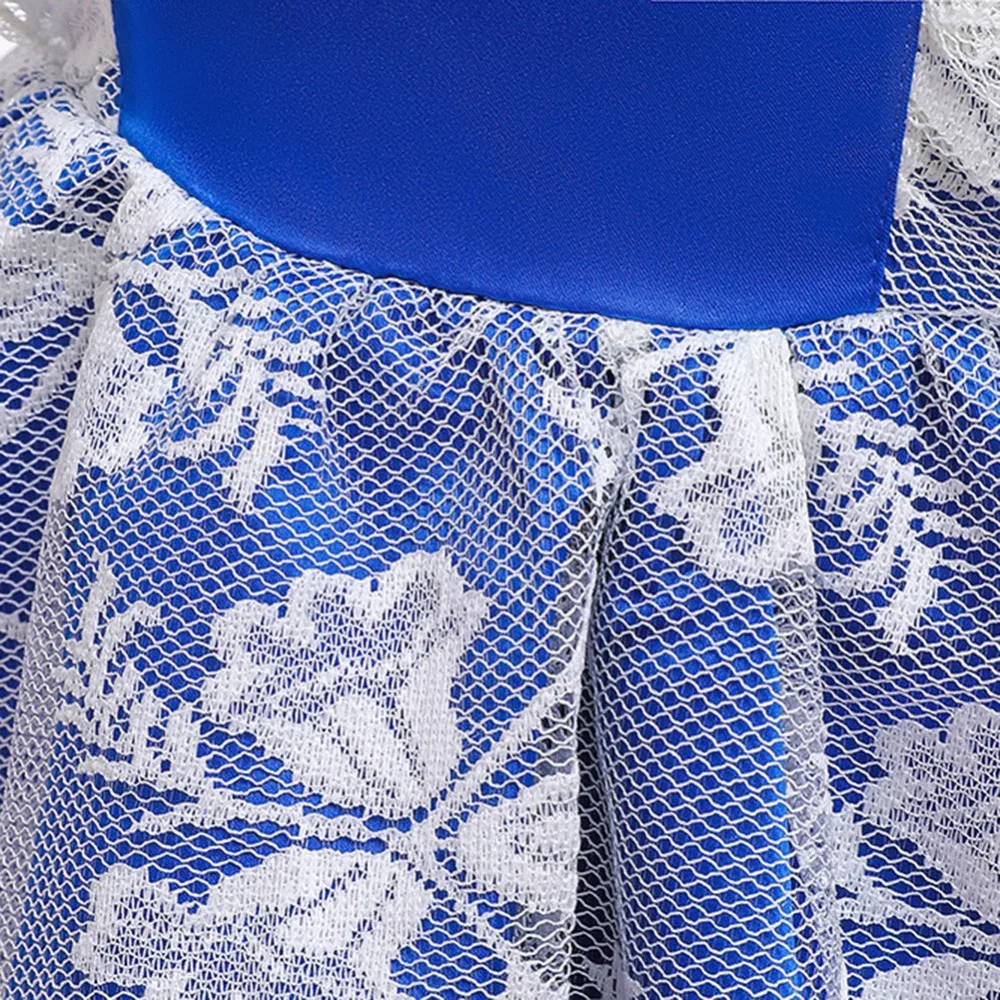 Одежда для маленьких девочек; Vestido; кружевное многослойное платье с оборками для девочек; платье-пачка для свадебной вечеринки; летние платья принцессы с открытой спиной для маленьких детей