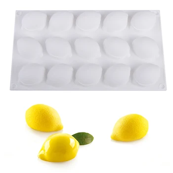 

15 Cavity Lemon Shape Silicone Molds Cake Decorating Tools Bakeware French Dessert Mousse 3D Cake Mold DIY Baking Utensils