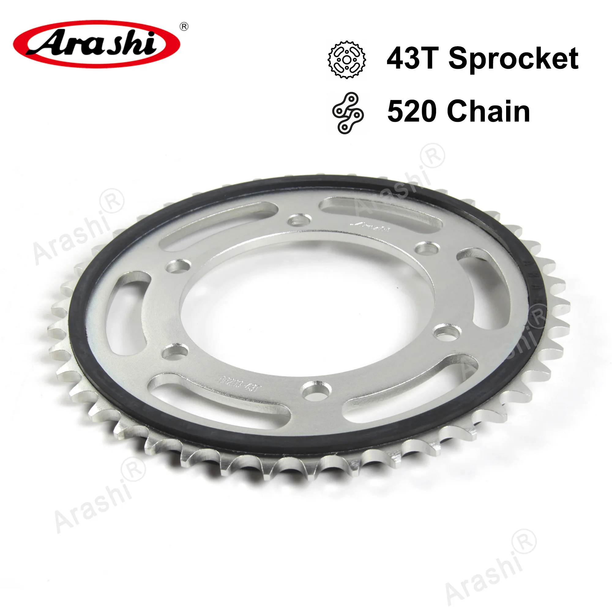 

Arashi 43T Rear Drive Sprocket Gear For SUZUKI GSX-R750 GSXR750 GSX750R 520 Chain 2011 2012 2013 2014 2015 2016 2017 2018 2019