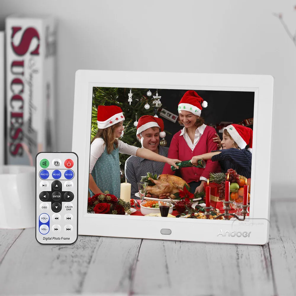 Andoer C805 Compact LED Digital Photo Frame Desktop Album 1024* 768 Supports Music/ Video more Functions with Remote Control