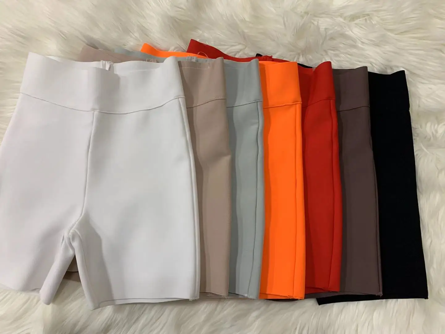 10 Colors Bandage Shorts White Black Grey Bandage Short Pants High Waist Top Quality Rayon Vintage Shorts фотографии